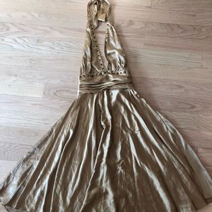 Rose & Lula Gold halter dress - 4